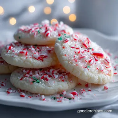 Peppermint Sugar Cookies with White Chocolate Dip