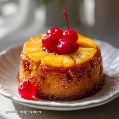 Pineapple Upside Down Cake with Silky Sponge Recipe Card