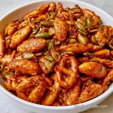 Pumpkin Spice Chex Mix with Pumpkin Seeds Recipe Card