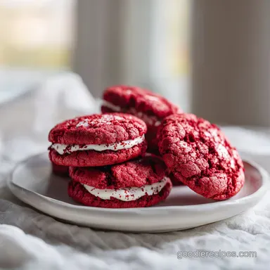 Red Velvet Cupcake Cookies with Cream Cheese Frosting Recipe Card