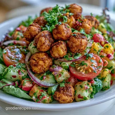 Roasted Chickpea Salad for 4 Servings Recipe Card