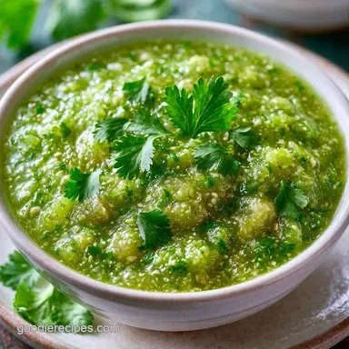Homemade Green Salsa in 40 Minutes Recipe Card