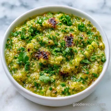 Roasted Tomatillo Salsa in 20 Minutes