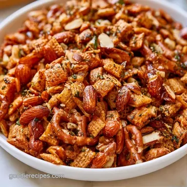 Savory Herb Chex Mix for 18 Servings Recipe Card