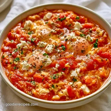 Shakshuka with Feta for 4 Servings Recipe Card