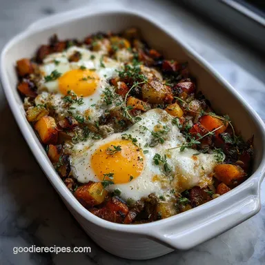 simple sheet pan breakfast hash for Meal Prep Recipe Card