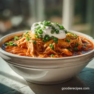Slow Cooker Buffalo Chicken Chili: Make-Ahead Meal Recipe Card