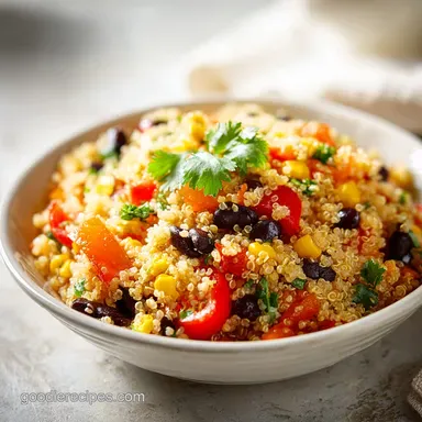 Southwest Quinoa Salad Recipe: For 6 Servings Recipe Card
