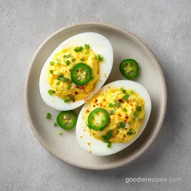 Spicy Deviled Eggs with Jalape&ntilde;os Recipe Card