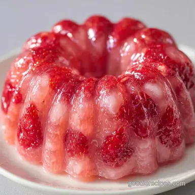 Strawberry Jello Poke Cake: 12 Servings Recipe Card