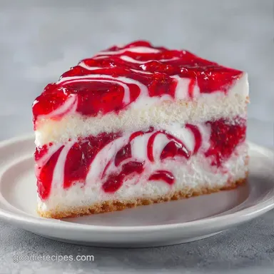 Strawberry Slice Poke Cake with Cake Mix Recipe Card