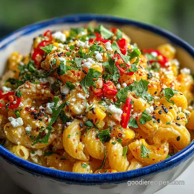 Mexican Street Corn Pasta Salad in 20 Minutes Recipe Card
