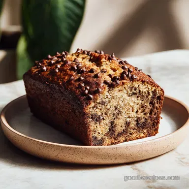 Super Moist Chocolate Chip Banana Bread with Sour Cream Recipe Card