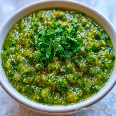 Traditional Mexican Green Sauce (13 Min) Recipe Card