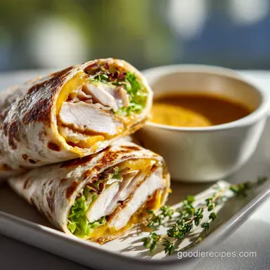 Quick Turkey and Cheese Wrap Idea with Honey Mustard in 5 Minutes