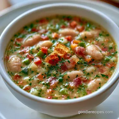 Tuscan White Bean Soup with Pancetta Recipe Card