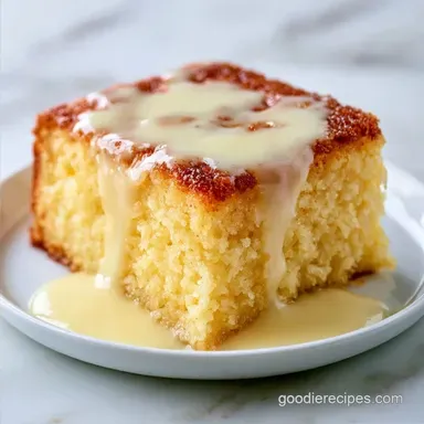 Creamy Vanilla Pudding Poke Cake for 12