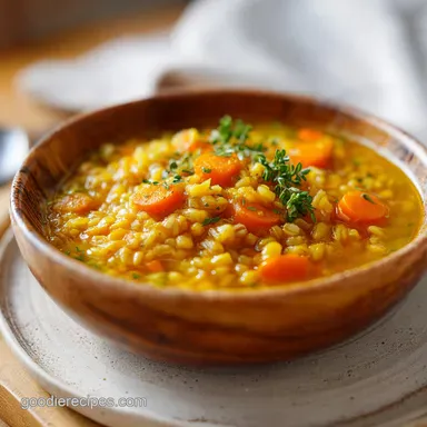 Vegetable Barley Soup: Silky Broth Recipe Card