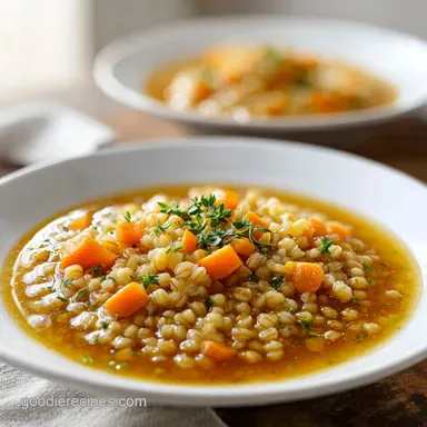 Vegetable Barley Soup: Silky Broth