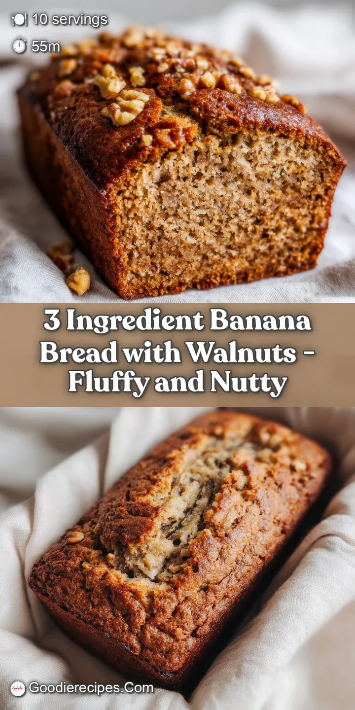 Close-up of fluffy banana bread reveals a soft, tender crumb freckled with walnuts, promising a delicious, home-baked tast...