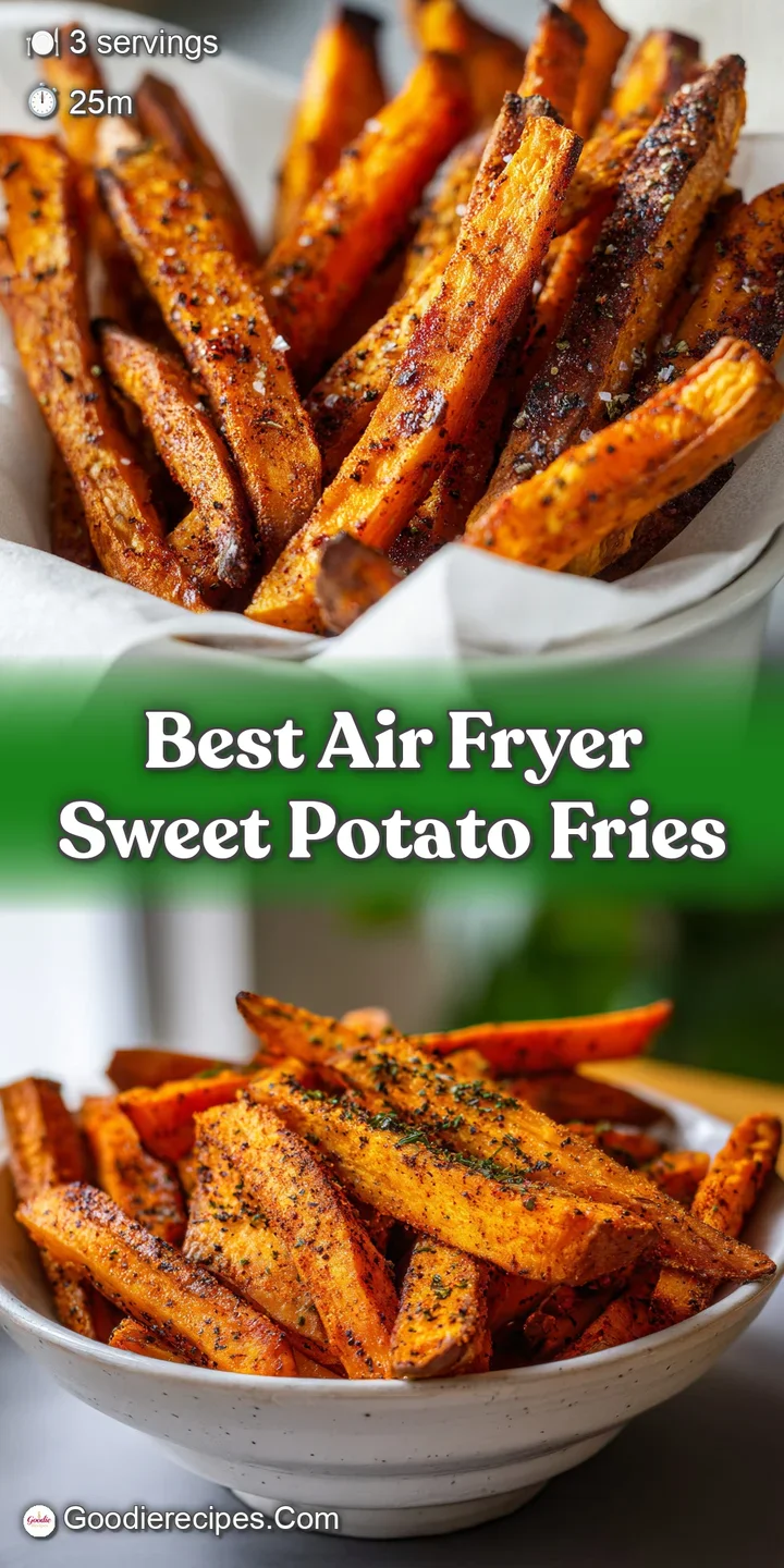 Close-up capturing the crispy texture and smoky color of air fryer sweet potato fries. A tempting, flavorful snack or side.