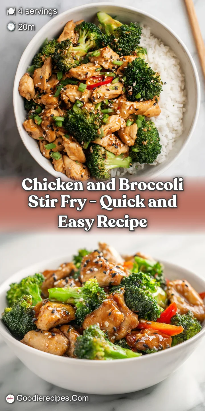 Close-up of glossy chicken pieces and crisp broccoli florets coated in a rich, amber-colored sauce.