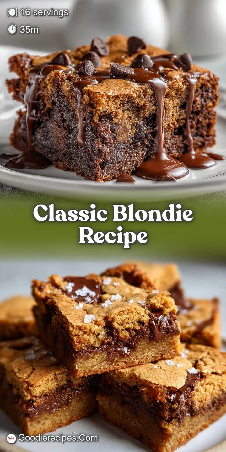 Close-up of a decadent blondie bar. Shiny, crackled surface and moist interior studded with dark brown sugar crystals.