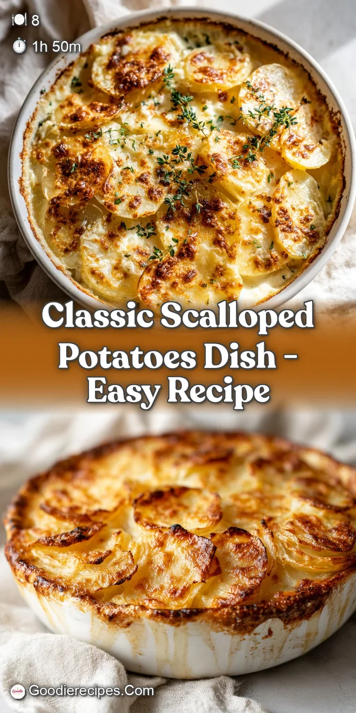 Close-up of scalloped potatoes: glistening, tender layers with a hint of browned edges. Creamy, rich texture is calling!