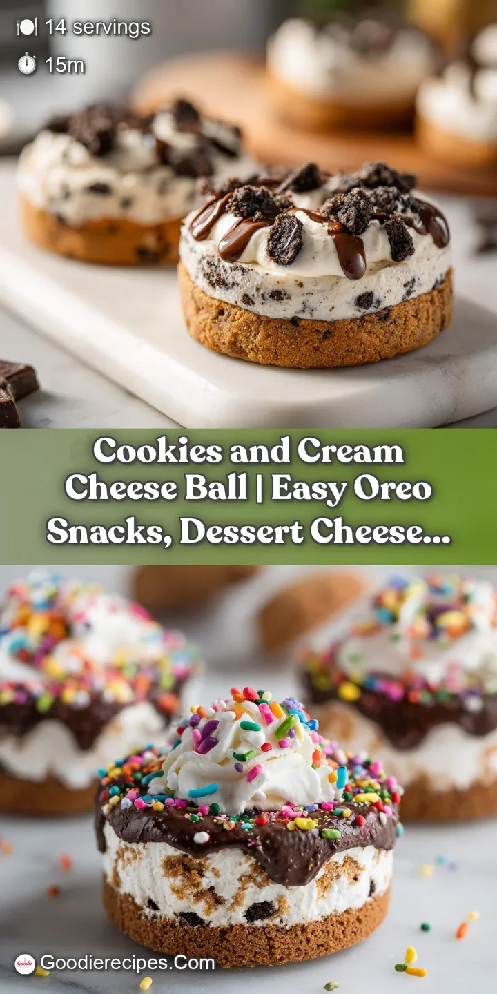 Close-up of a creamy cheese ball, showcasing dark cookie pieces and soft, inviting texture.