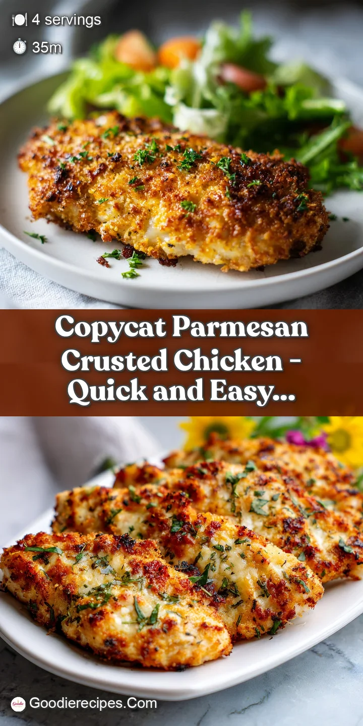 Close-up of a fork-tender chicken breast, revealing a flaky, golden parmesan crust against a soft, white interior.