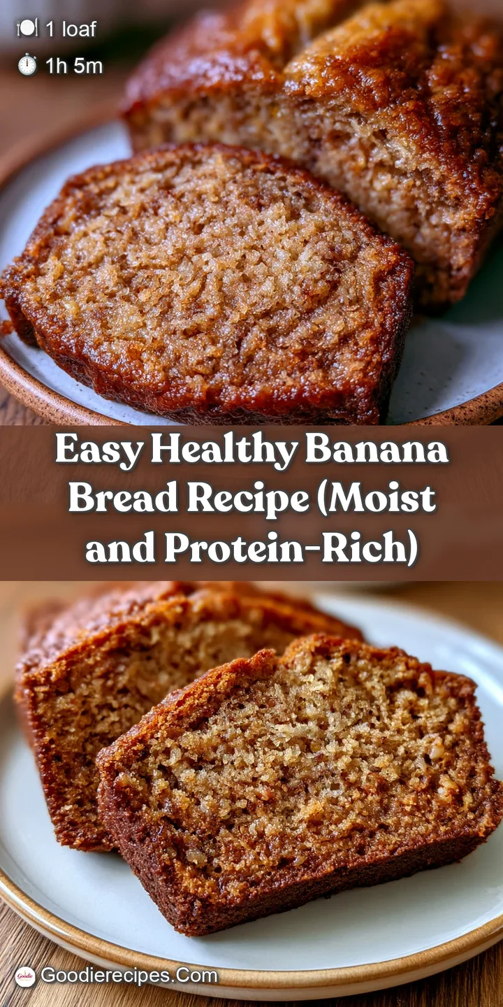 Close-up of a tender, moist golden-brown loaf with visible banana pieces and a soft, airy interior texture.