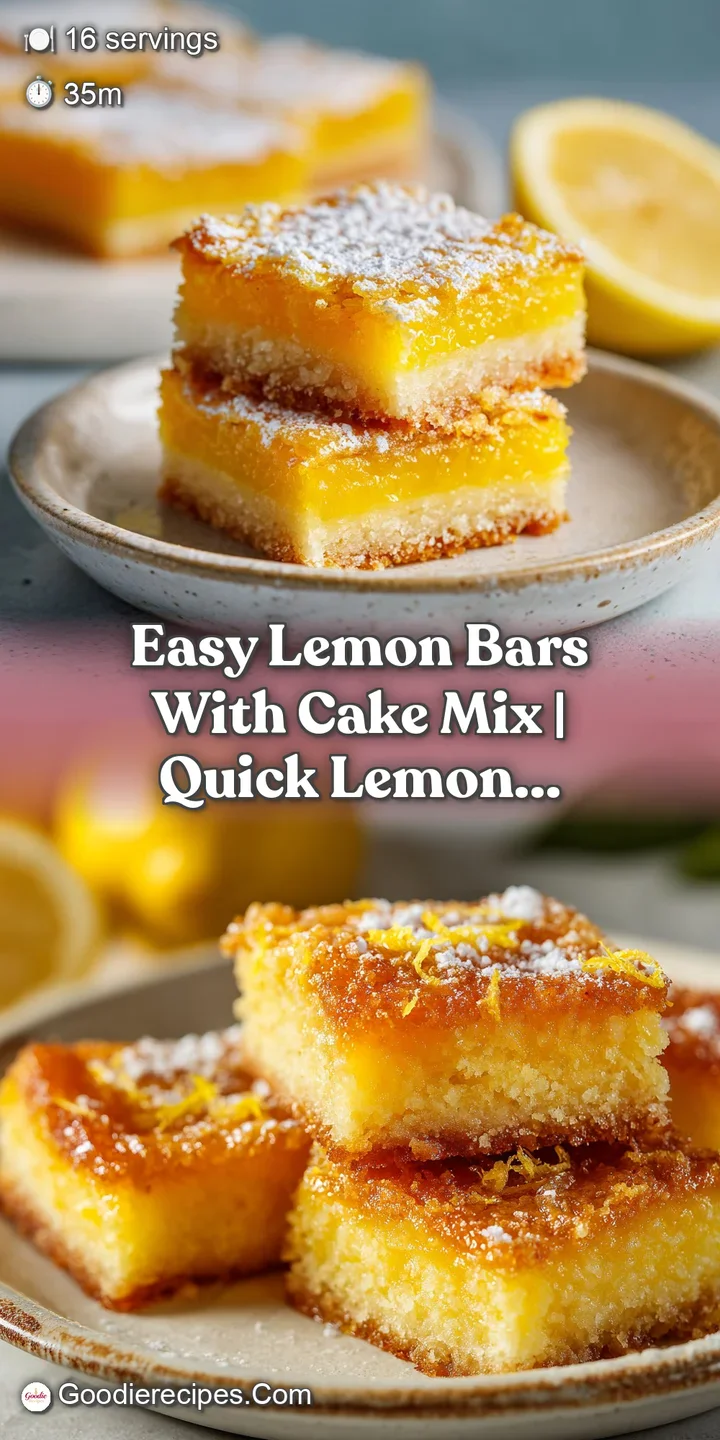 A close-up of a cut lemon bar reveals a smooth, tart filling with a slightly golden, buttery crust and a light dusting of ...