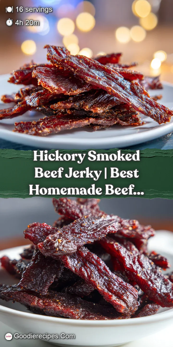 Close-up view of textured, smoky red beef jerky with visible spice flecks and a satisfying chew-like appearance.