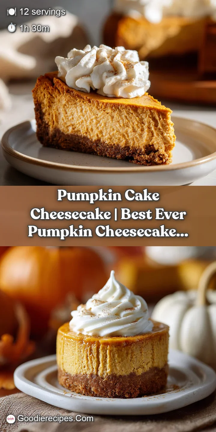 Close-up of a fluffy pumpkin cake slice with smooth, creamy cheesecake layers and a light dusting.