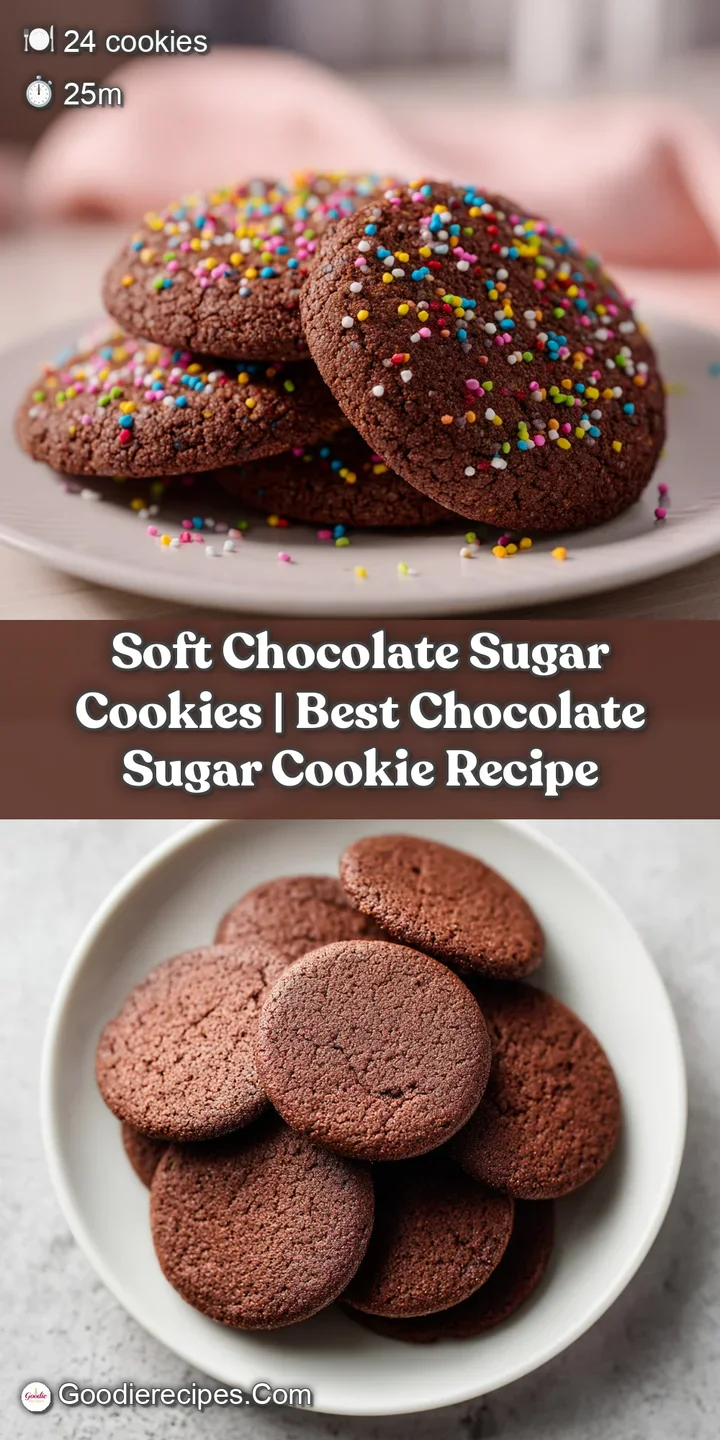 Close-up of a warm, soft chocolate sugar cookie with a slightly cracked surface and rich, dark hue.