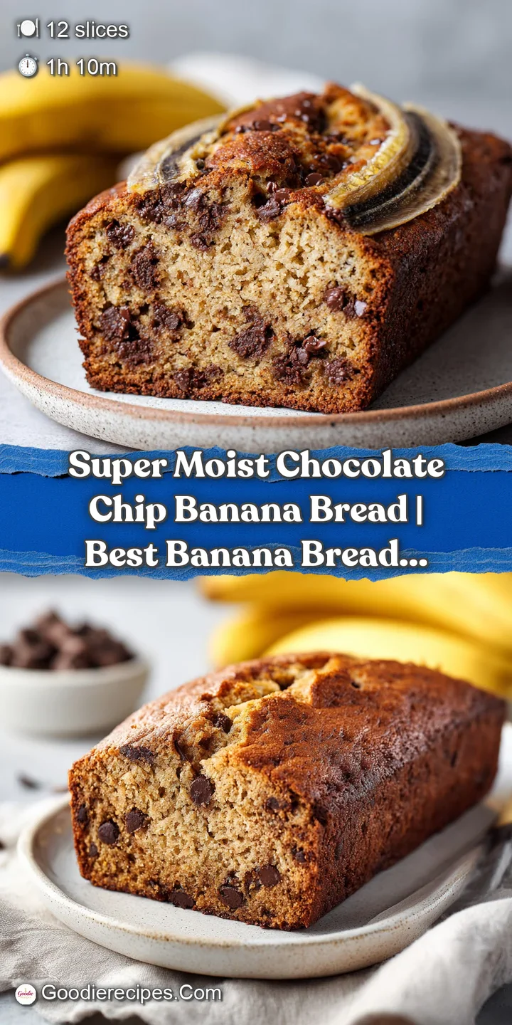 Close-up of a tender, crumbly banana bread slice revealing melted chocolate pools and moist, airy texture.