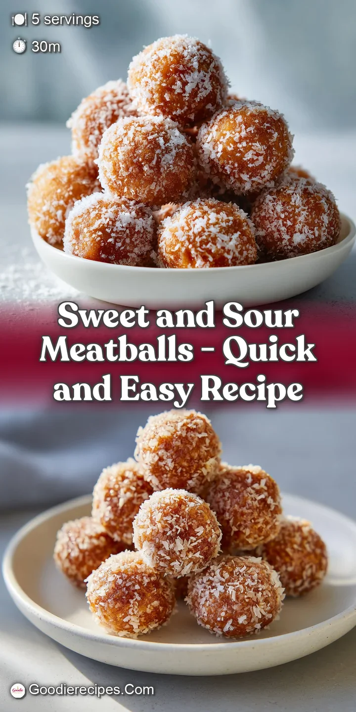 Close-up showcases glistening sweet and sour meatballs with juicy pineapple chunks, coated in a rich, slightly sticky sauce.