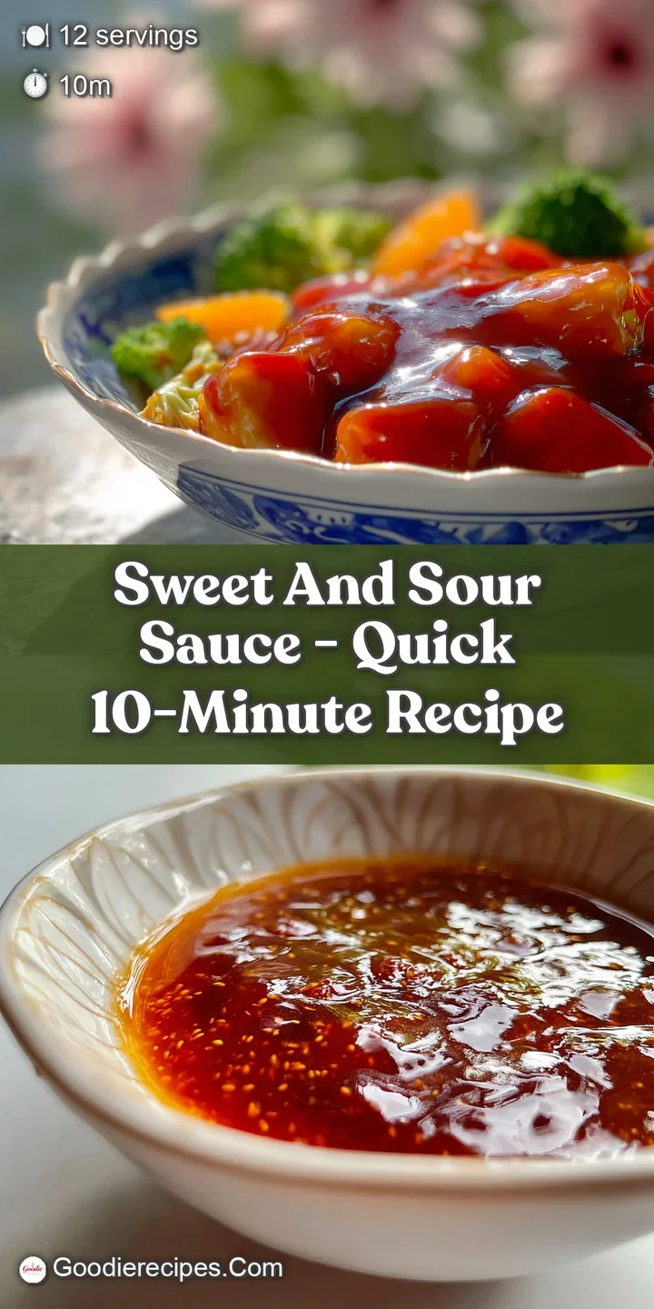 Close-up of glistening sweet and sour sauce, its thick texture and vibrant color amplified. Hints of chili flakes add visu...