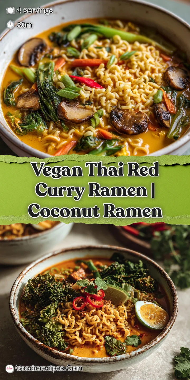 Close-up shows glistening noodles coated in rich red curry, studded with bright green vegetables, hinting at spicy, savory...