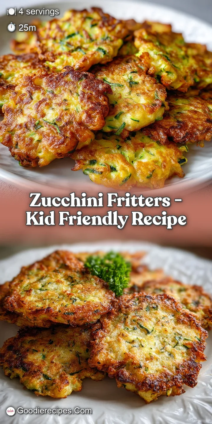 Close-up of a crisp zucchini fritter, flecked with green herbs and browned edges, highlighting a light, airy texture.