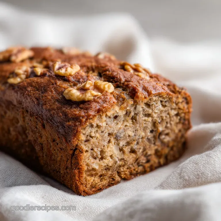 3 Ingredient Banana Bread with Walnuts