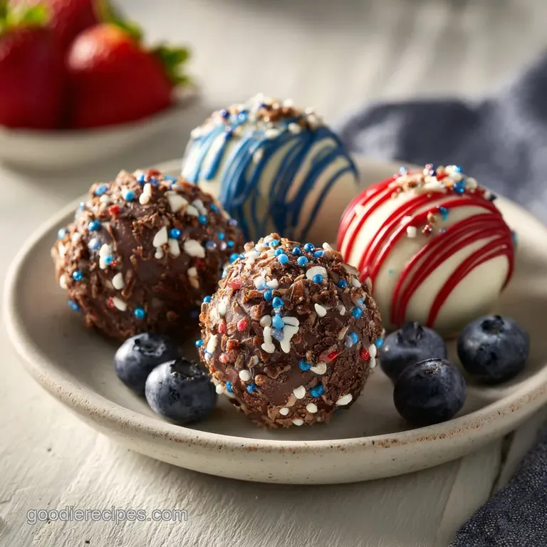 4th of July Truffles: Creamy Oreo Balls