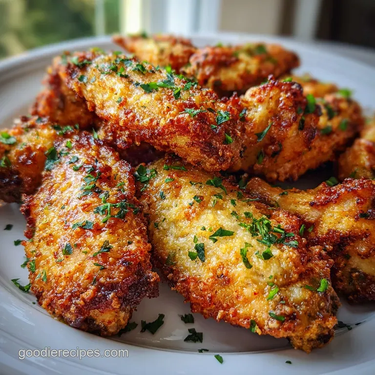Air Fryer Parmesan Crusted Chicken Wings