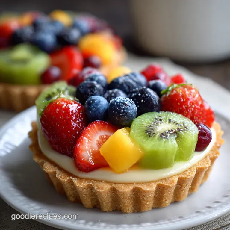 Buttery Fruit Tart with Vanilla Custard