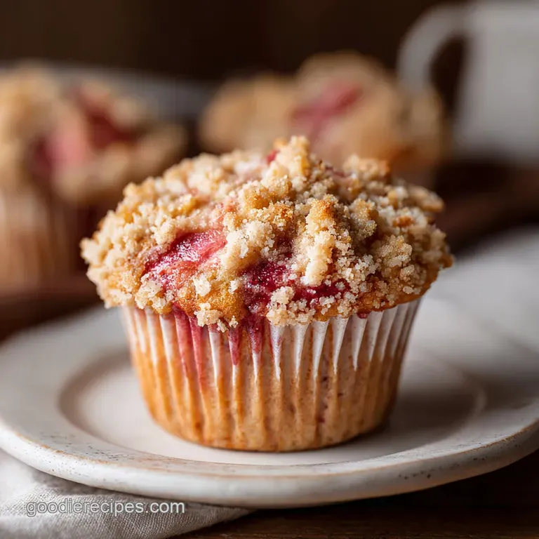 A rustic muffin cooling on a wire rack, revealing a tender crumb and sweet, crunchy streusel topping.