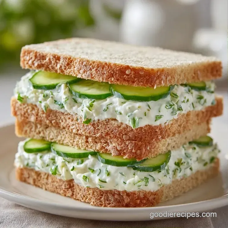 Neat rows of crustless white sandwiches on a porcelain platter, accented by fresh green dill and lemon slices.