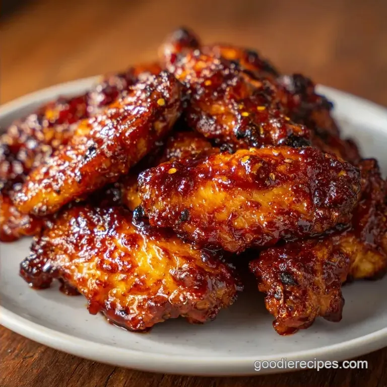 Sticky Bourbon Glazed Chicken Wings: Crisp Skin