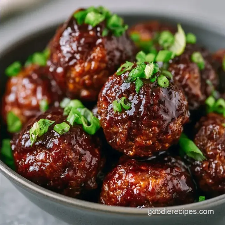 Kentucky Bourbon Meatballs: Sticky Glaze