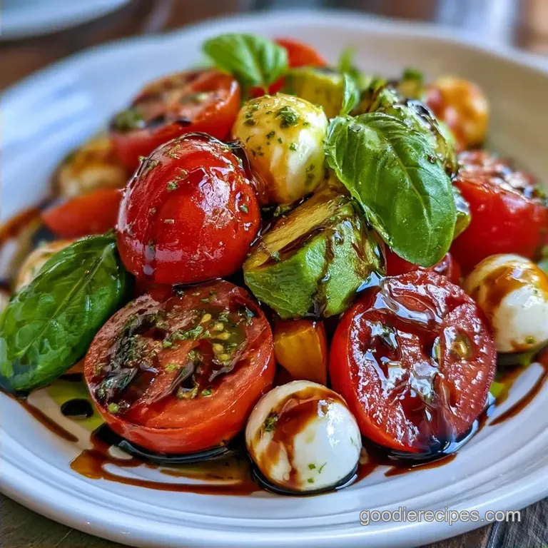 Caprese Salad with Avocado in 10 Minutes