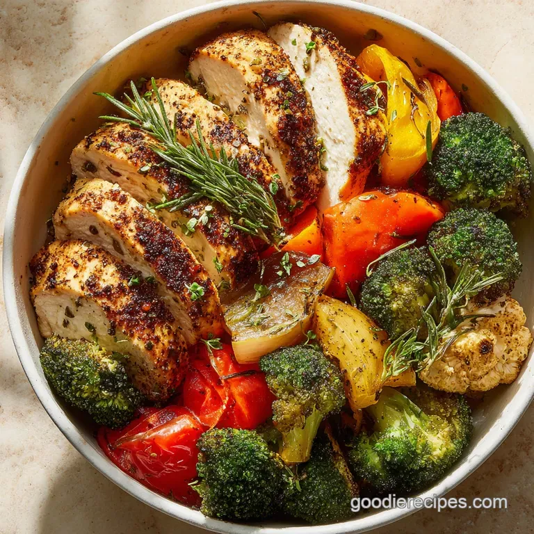 Chicken Meal Prep Bowl with Roasted Vegetables